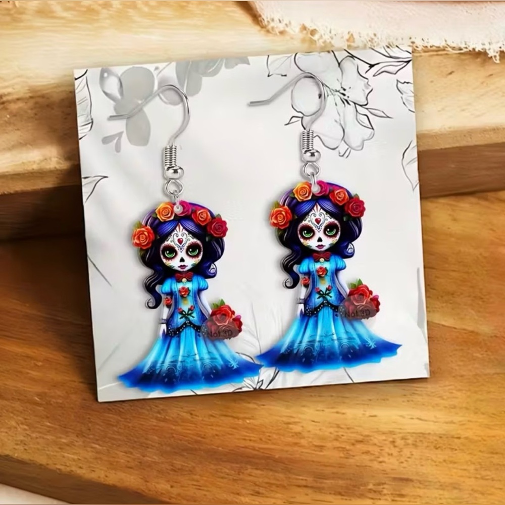 Dia de los Muertos Earrings Halloween Day of the Dead New